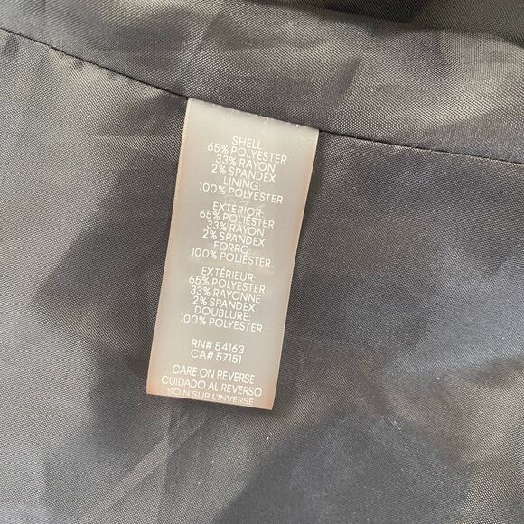 Calvin Klein Glenn Plaid Double Breasted Blazer Jacket Sz 8 Grey Black Plaid - Picture 10 of 11